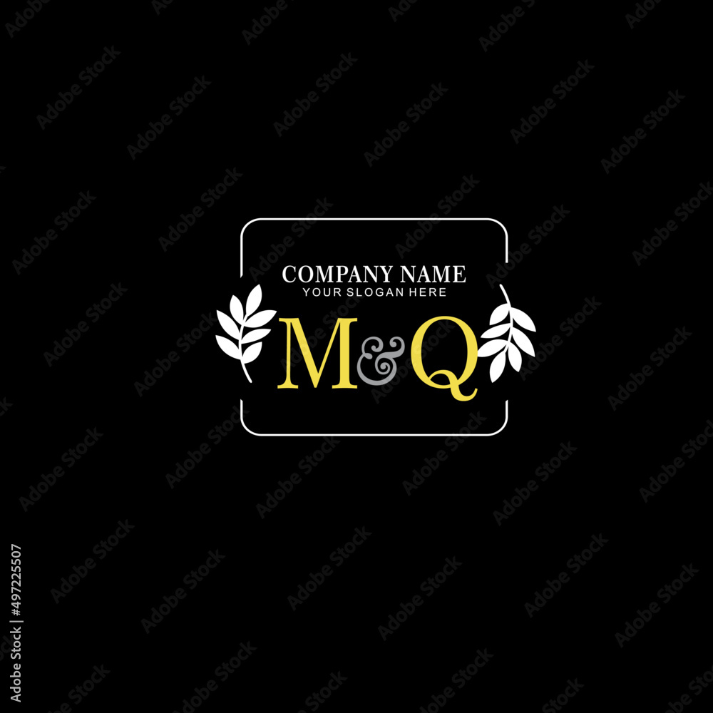 MQ Beauty vector initial logo art handwriting logo of initial signature, wedding, fashion, jewelry, boutique, floral MQ Beauty vector initial logo art handwriting logo of initial signature, wedding, fashion, jewelry, boutique, floral