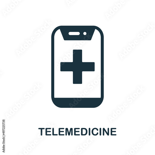 Telemedicine icon. Simple element from healthcare innovations collection. Creative Telemedicine icon for web design, templates, infographics and more