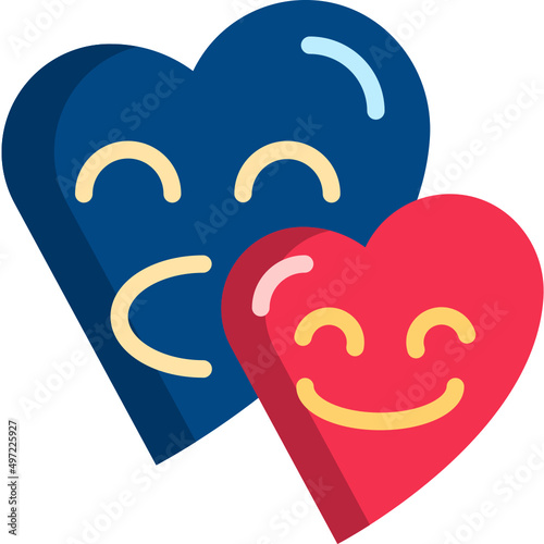 Happy love emoji icon