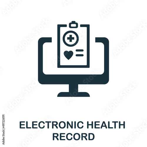 Electronic Health Record icon. Simple element from healthcare innovations collection. Creative Electronic Health Record icon for web design, templates, infographics and more