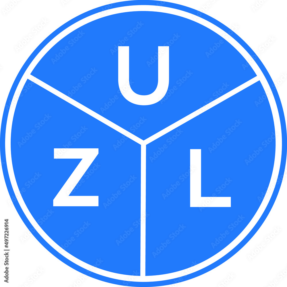 UZL letter logo design on white background. UZL creative circle letter logo concept. UZL letter design. UZL letter logo design on white background. UZL creative circle letter logo concept. UZL letter design.