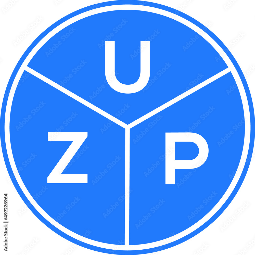 UZP letter logo design on white background. UZP creative circle letter logo concept. UZP letter design. UZP letter logo design on white background. UZP creative circle letter logo concept. UZP letter design.