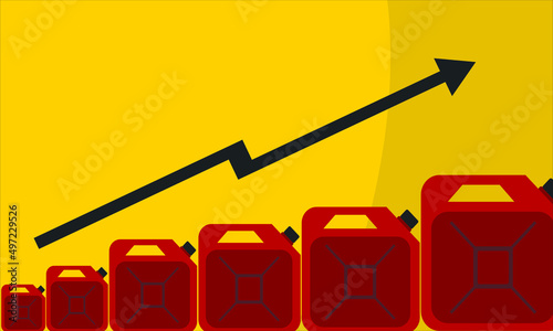 ilustrasi ikon vektor kenaikan harga bensin