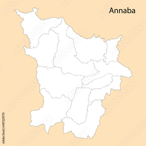 High Quality map of Annaba is a province of Algeria photo