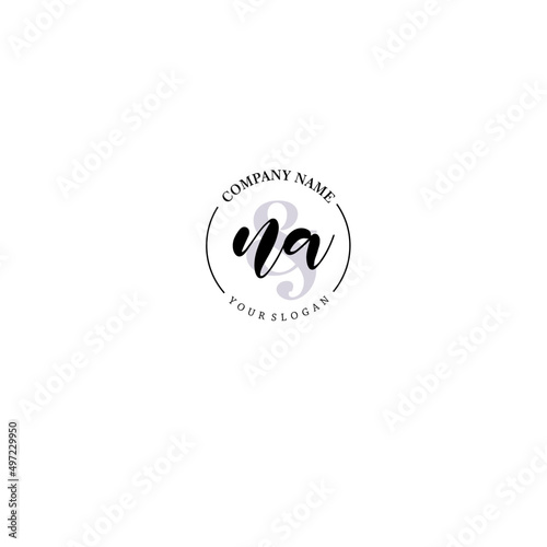 NA Initial letter handwriting and signature logo. Beauty vector initial logo .Fashion  boutique  floral and botanical