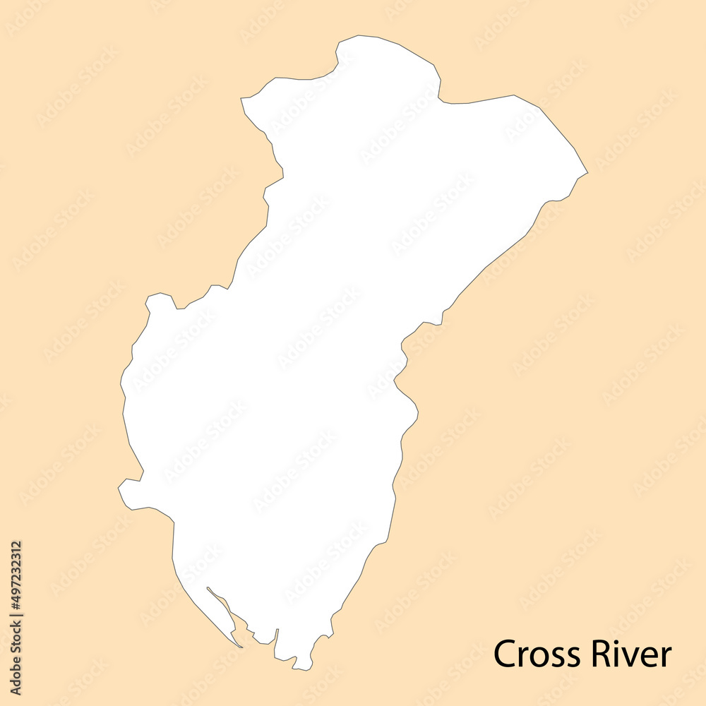 High Quality map of Cross River is a region of Nigeria High Quality map of Cross River is a region of Nigeria