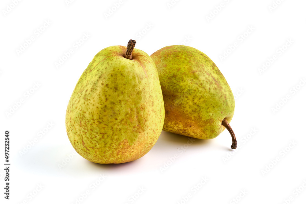 Fresh Williams pears, isolated on white background. Fresh Williams pears, isolated on white background.