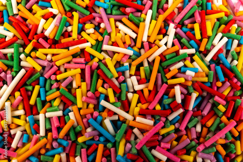 Sugar sprinkle dots, decoration for cake and bakery, a lot of sprinkles