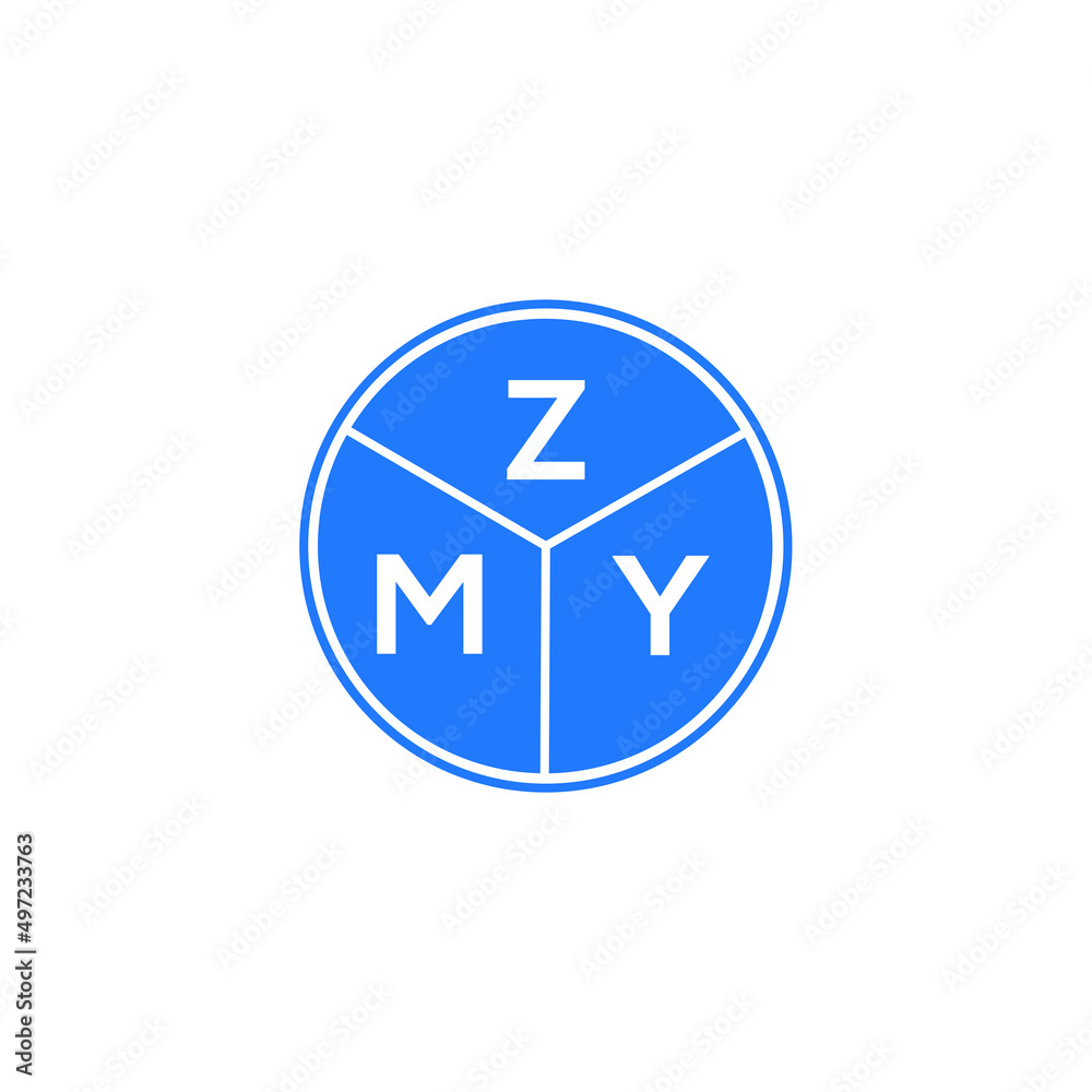 ZMY letter logo design on white background. ZMY creative circle letter logo concept. ZMY letter design. ZMY letter logo design on white background. ZMY creative circle letter logo concept. ZMY letter design.