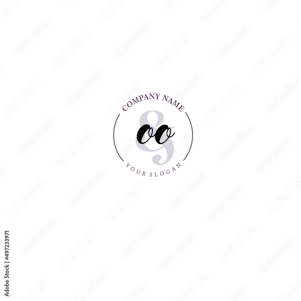 OO Initial letter handwriting and signature logo. Beauty vector initial logo .Fashion boutique floral and botanical OO Initial letter handwriting and signature logo. Beauty vector initial logo .Fashion boutique floral and botanical