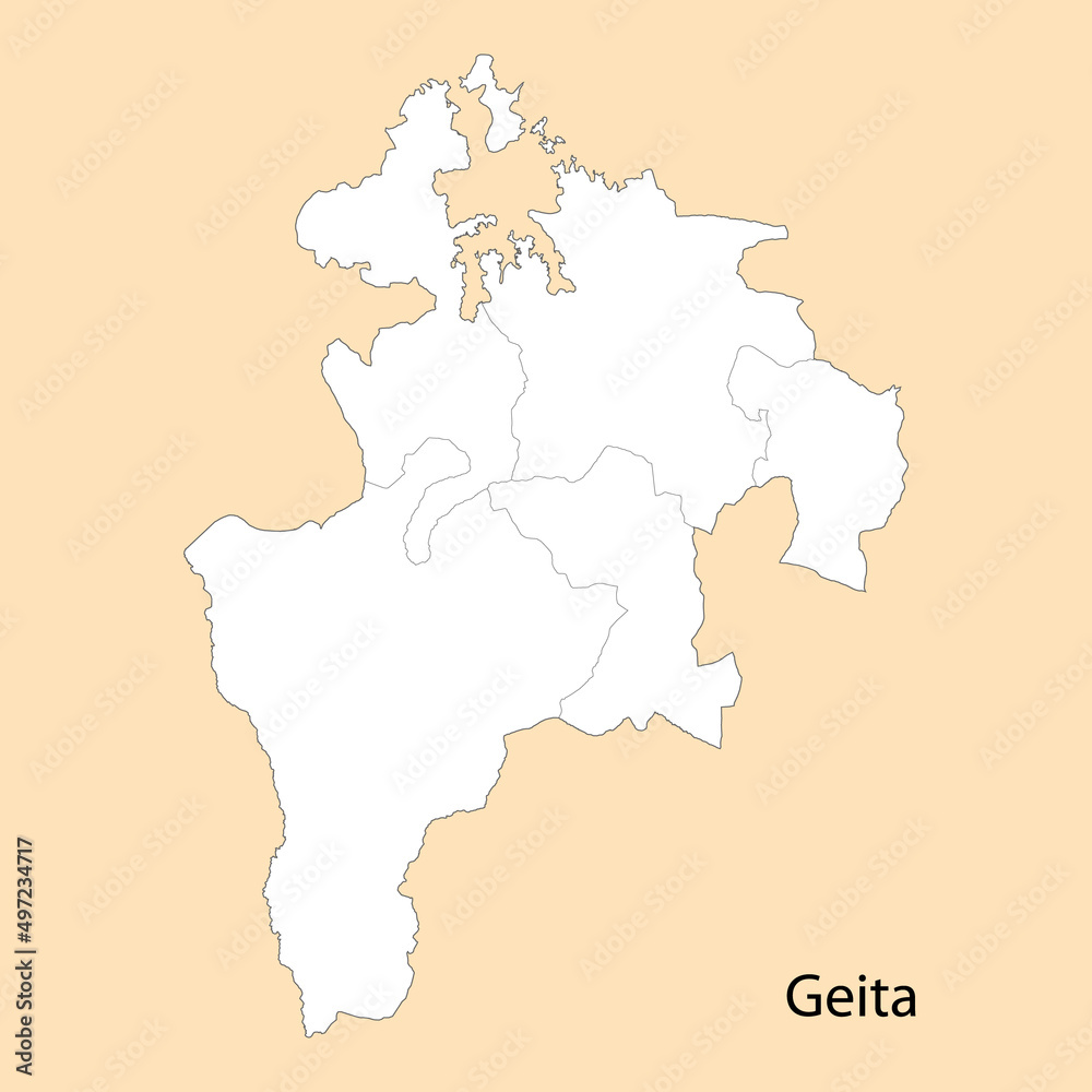 High Quality map of Geita is a region of Tanzania