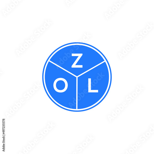 ZOL letter logo design on white background. ZOL  creative circle letter logo concept. ZOL letter design. photo