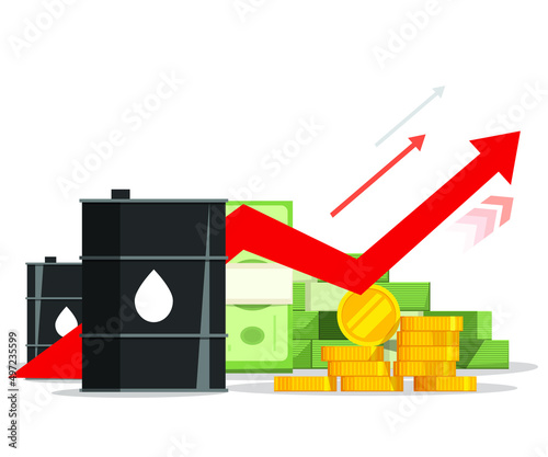 Petrol price hike concept, diesel, petrol price hike vector illustration.