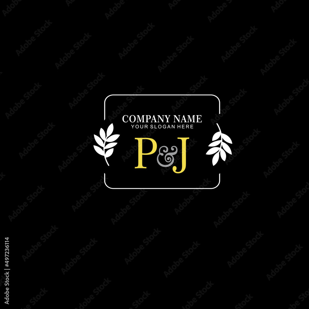 PJ Beauty vector initial logo art handwriting logo of initial signature, wedding, fashion, jewelry, boutique, floral PJ Beauty vector initial logo art handwriting logo of initial signature, wedding, fashion, jewelry, boutique, floral