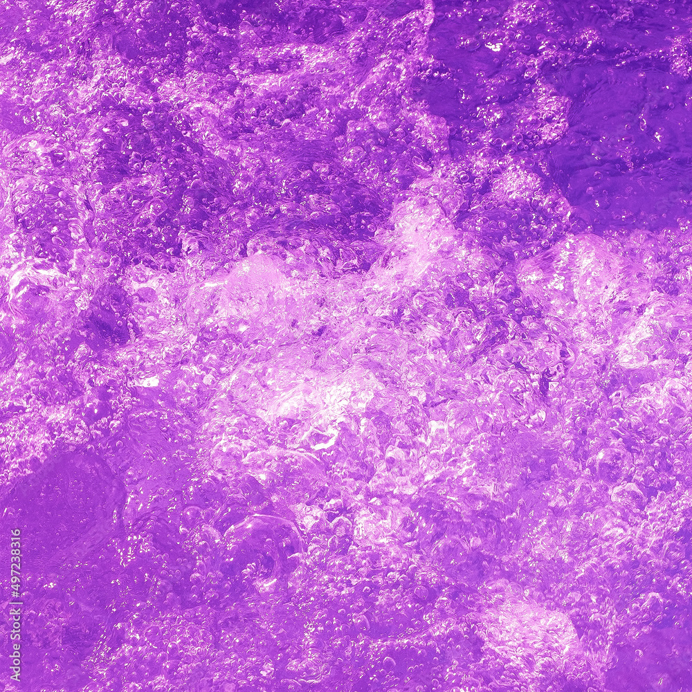 Stylish purple water texture background. Jacuzzi bubbles. Very peri design trends.
