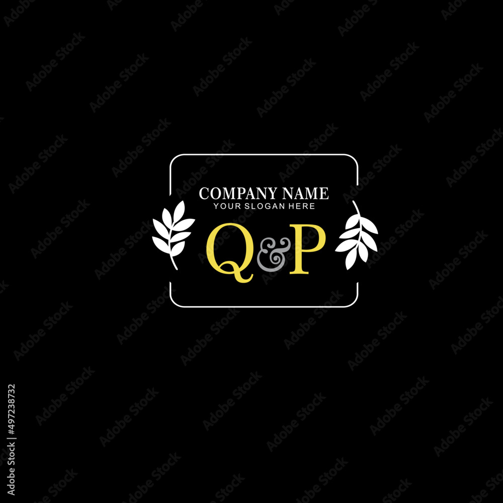 QP Beauty vector initial logo art handwriting logo of initial signature, wedding, fashion, jewelry, boutique, floral QP Beauty vector initial logo art handwriting logo of initial signature, wedding, fashion, jewelry, boutique, floral