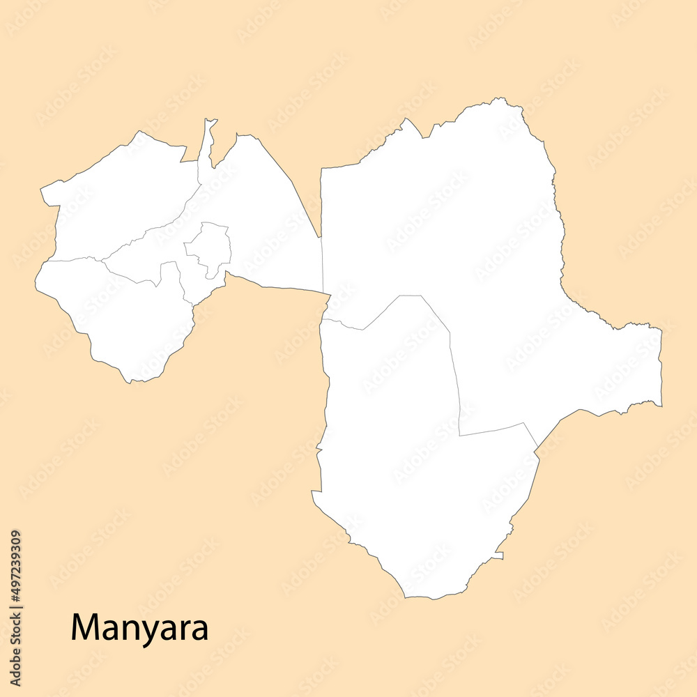 High Quality map of Manyara is a region of Tanzania High Quality map of Manyara is a region of Tanzania