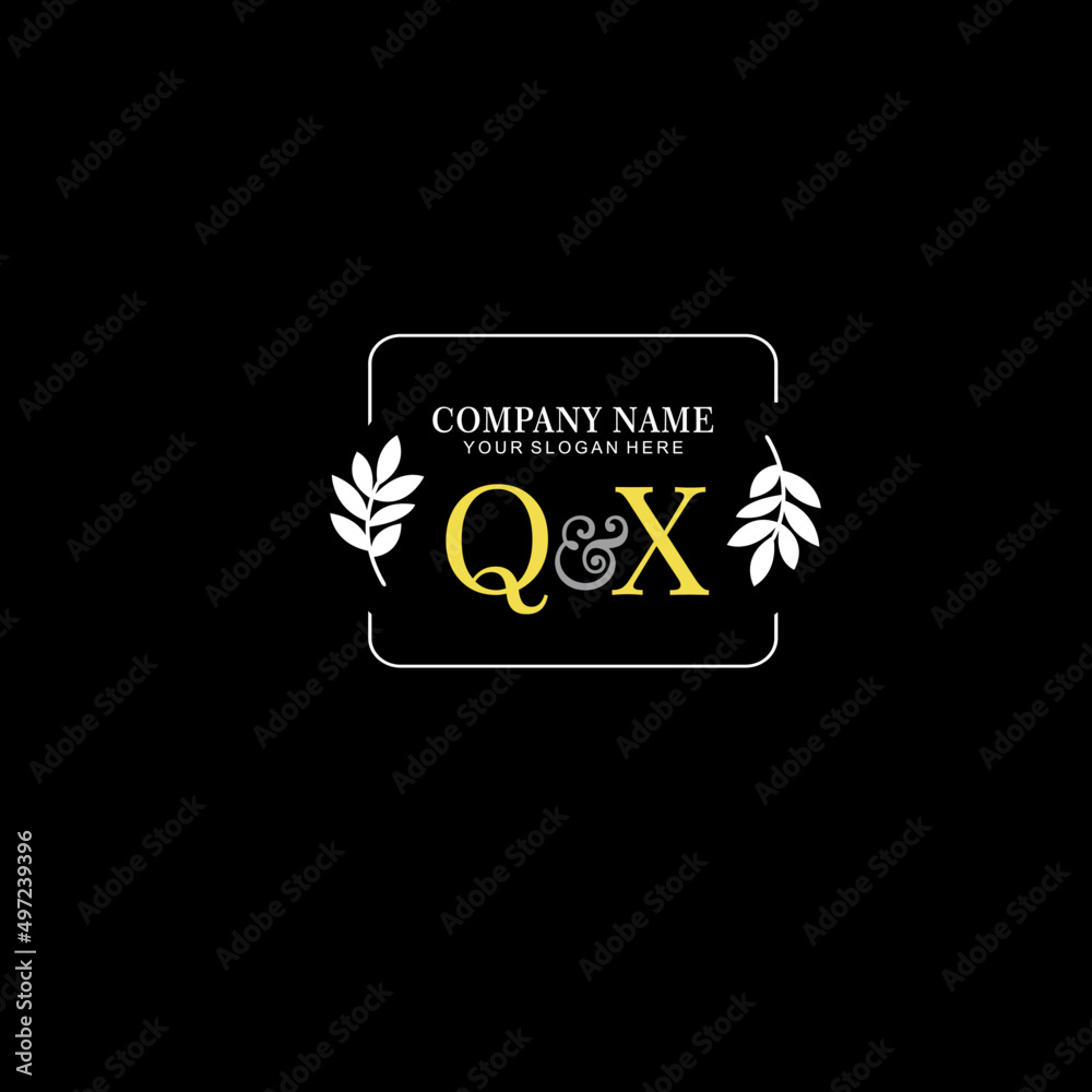 QX Beauty vector initial logo art handwriting logo of initial signature wedding fashion jewerly boutique floral QX Beauty vector initial logo art handwriting logo of initial signature wedding fashion jewerly boutique floral