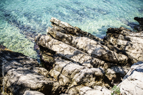rocky coast of the sea