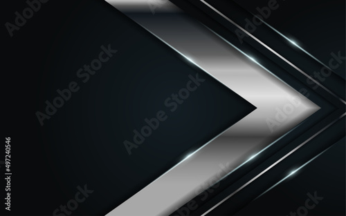 Abstract dark blue combination with silver line glowing