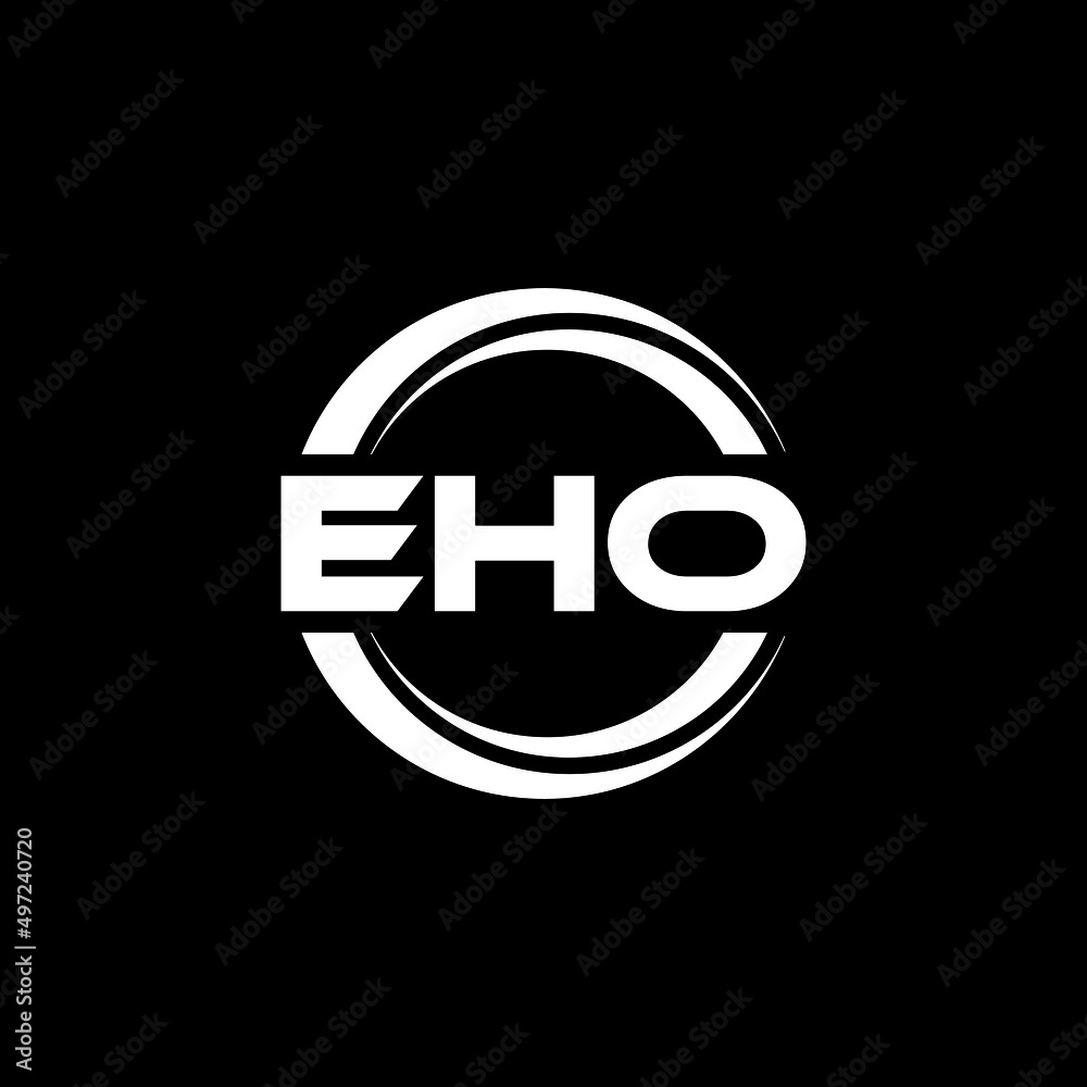 EHO letter logo design with black background in illustrator, vector logo modern alphabet font overlap style. calligraphy designs for logo, Poster, Invitation, etc. EHO letter logo design with black background in illustrator, vector logo modern alphabet font overlap style. calligraphy designs for logo, Poster, Invitation, etc.