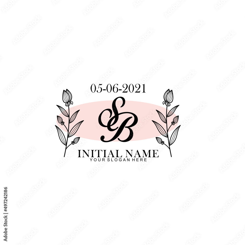 SA Initial letter handwriting and signature logo. Beauty vector initial logo .Fashion  boutique  floral and botanical