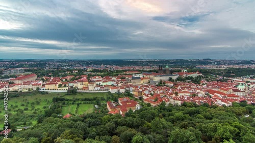 Wallpaper Mural Wonderful timelapse View To The City Of Prague From Petrin Observation Tower In Czech Republic Torontodigital.ca