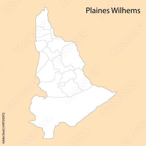 High Quality map of Plaines Wilhems is a region of Mauritius photo