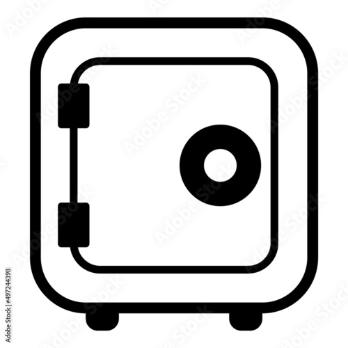 Safe Flat Icon Isolated On White Background