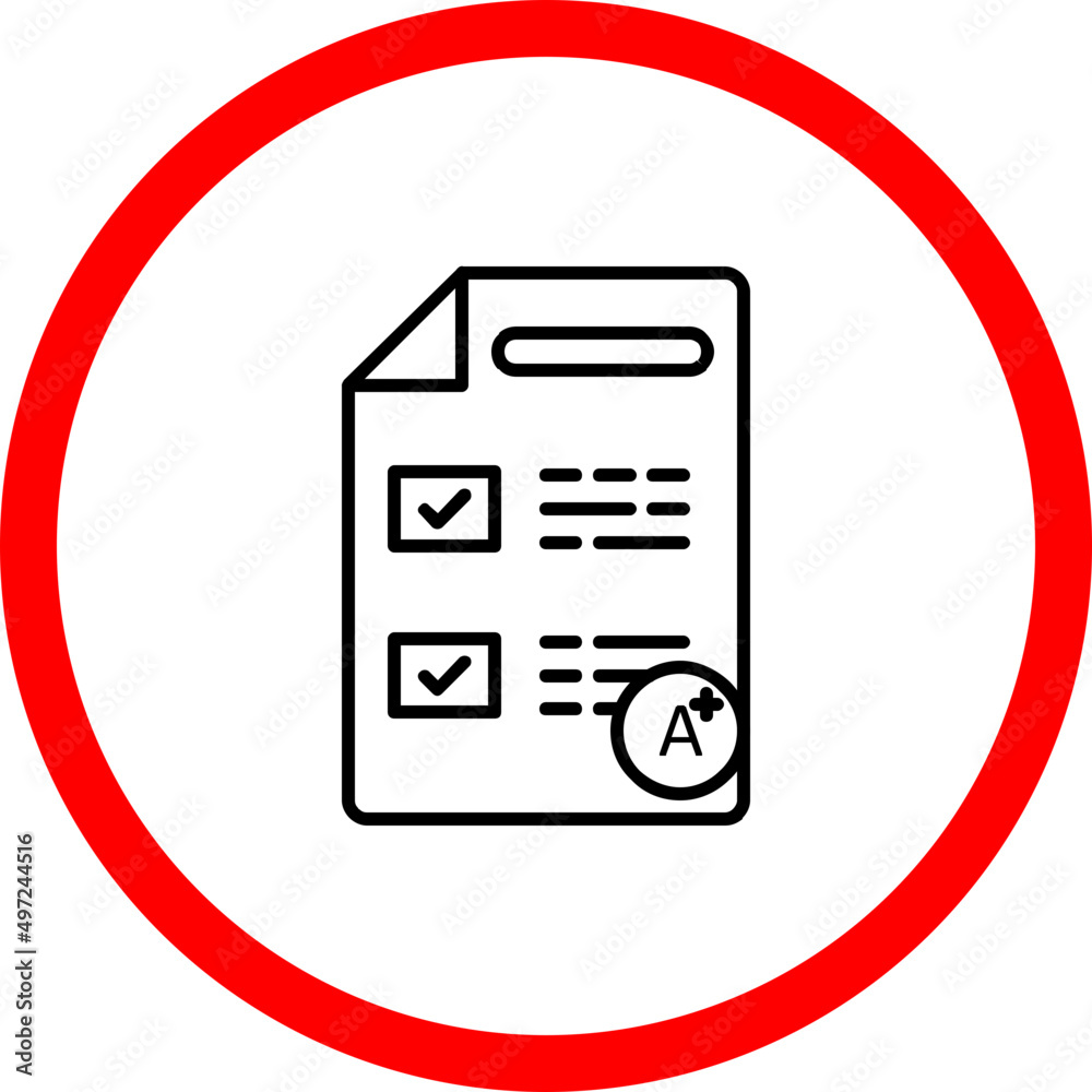 Fototapeta premium Test Icon