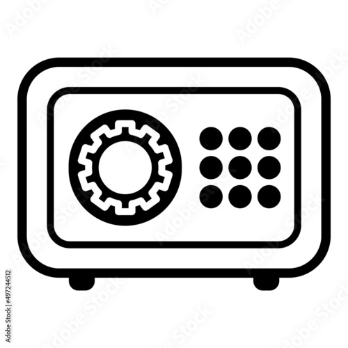 Safe Flat Icon Isolated On White Background