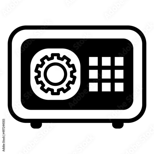 Safe Flat Icon Isolated On White Background