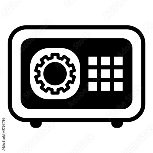 Safe Flat Icon Isolated On White Background