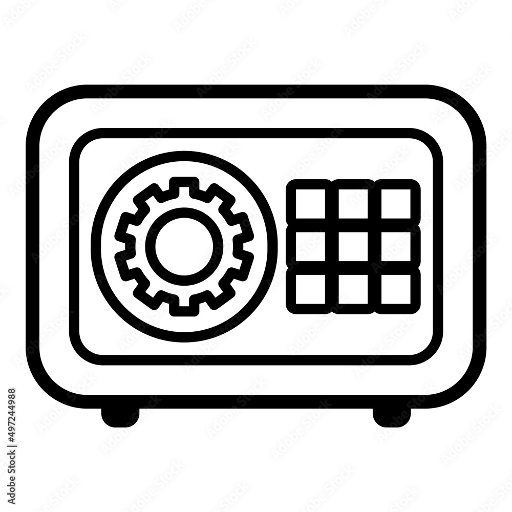 Safe Flat Icon Isolated On White Background Safe Flat Icon Isolated On White Background