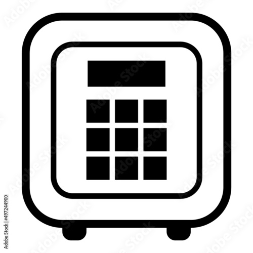 Safe Flat Icon Isolated On White Background