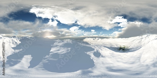 Panorama of clouds  HDRI  environment map   Round panorama  spherical panorama  equidistant projection  panorama 360  flying above the clouds sky above the clouds  3D rendering