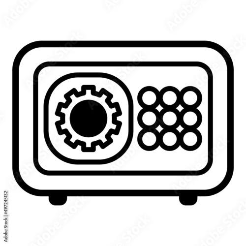 Safe Flat Icon Isolated On White Background