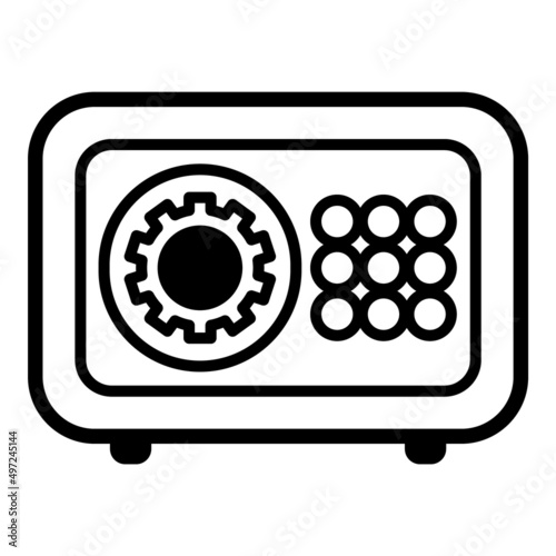 Safe Flat Icon Isolated On White Background