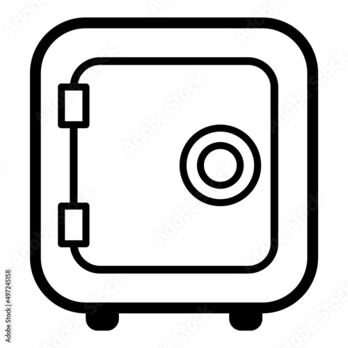 Safe Flat Icon Isolated On White Background