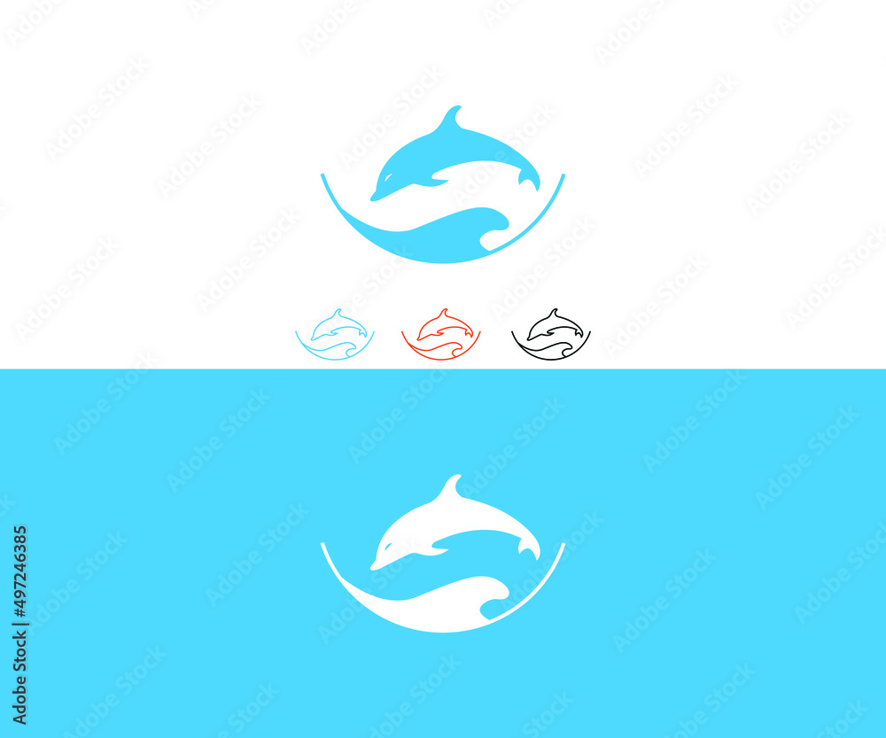 Obraz premium Dolphin Logo 