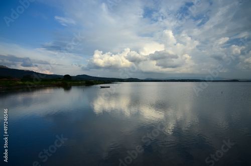 lake and clouds