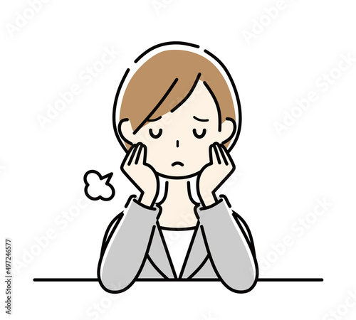 ため息　憂鬱　女性