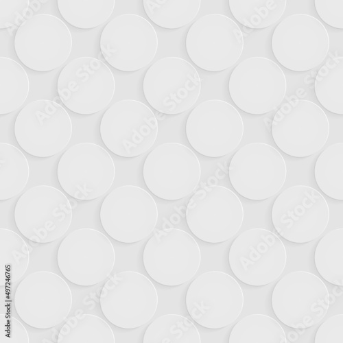 Seamless gray background from circles, vector illustration. © kup1984