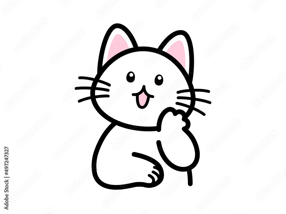 Fototapeta premium 考える猫