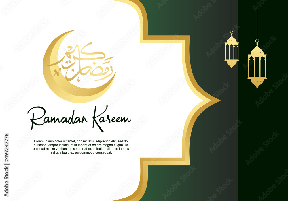 Ramadan kareem greeting card background with islamic calligraphy, moon and lanterns. Ramadan kareem greeting card background with islamic calligraphy, moon and lanterns.