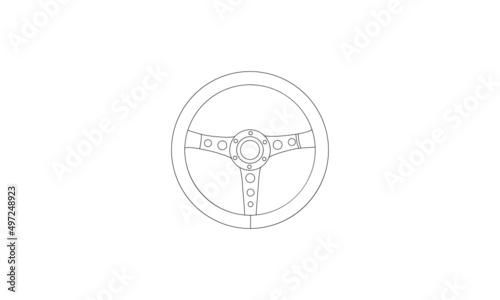 Steering line art vector.  Line Drawing Steering Wheel Illustrations and Vectors. Steering wheel.