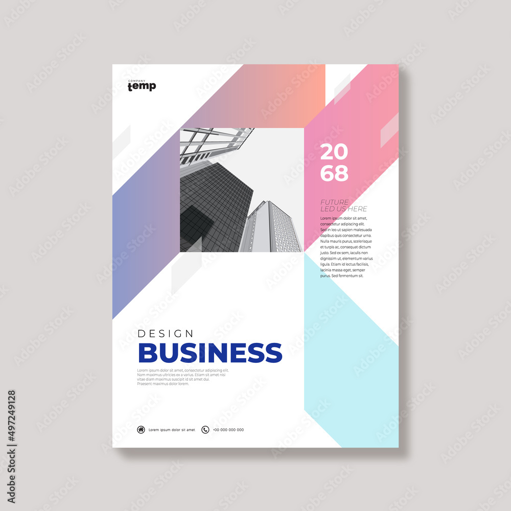 Business report design book template layout Stock Vector | Adobe Stock