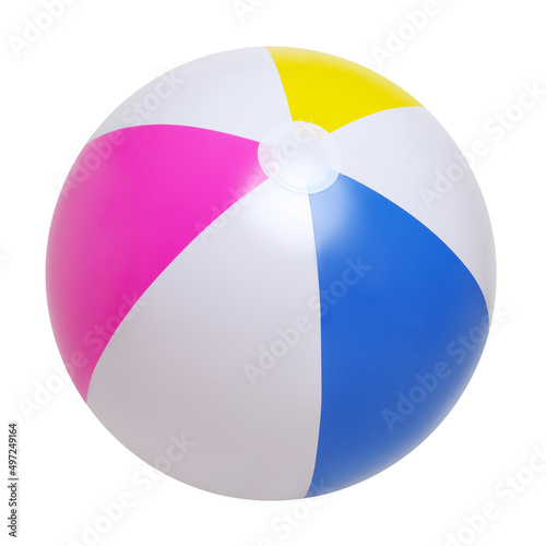 Beach ball on white