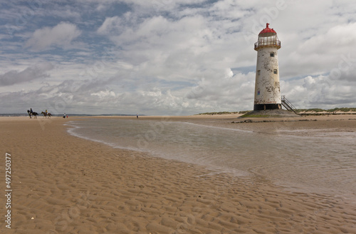 point of ayr lighthouse on Talacre beach north wales