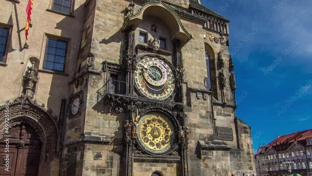 Prague Astronomical Clock timelapse hyperlapse in the Old Town Square, Prague, Czech Republic Prague Astronomical Clock timelapse hyperlapse in the Old Town Square, Prague, Czech Republic